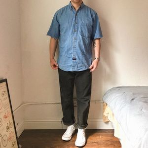 Dickies Genuine Brand Denim Casual Button Down